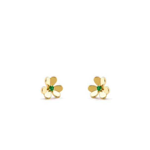 [Cyra]  FRIVOLE  FLOWER MALACHITE EARRINGS