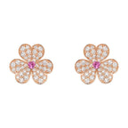 [Cyra] FRIVOL ROSEGOLD BLUMEN-DIAMANT-OHRRINGE