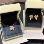 [Cyra]  FRIVOLE ROSE GOLD FLOWER DIAMOND NECKLACE