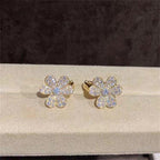 [Cyra]  FRIVOLE GOLD BLUMEN-DIAMANT-OHRRINGE