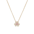 [Cyra]  FRIVOLE ROSE GOLD FLOWER DIAMOND NECKLACE