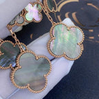 [Cyra] CLOVER OHRRINGE DUNKLES PERLMUTT 4 MOTIVE ROSÉGOLD