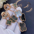 [Cyra] CLOVER OHRRINGE DUNKLES PERLMUTT 4 MOTIVE ROSÉGOLD