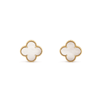 [Cyra] クローバー ミニ ゴールドピアス