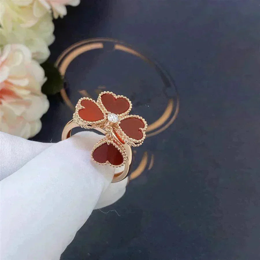 [Cyra]  SWEET CLOVER CARNELIAN RING