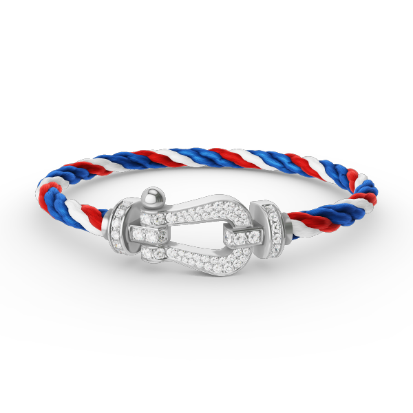 [Cyra] FORCE GROSSES HUFEISEN-ARMBAND MIT VOLLBESATZ AUS DIAMANTEN SILBER