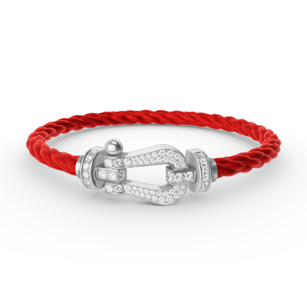 [Cyra] FORCE GROSSES HUFEISEN-ARMBAND MIT VOLLBESATZ AUS DIAMANTEN SILBER