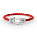 [Cyra] FORCE GROSSES HUFEISEN-ARMBAND MIT VOLLBESATZ AUS DIAMANTEN SILBER