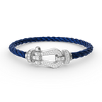 [Cyra] FORCE GROSSES HUFEISEN-ARMBAND MIT VOLLBESATZ AUS DIAMANTEN SILBER