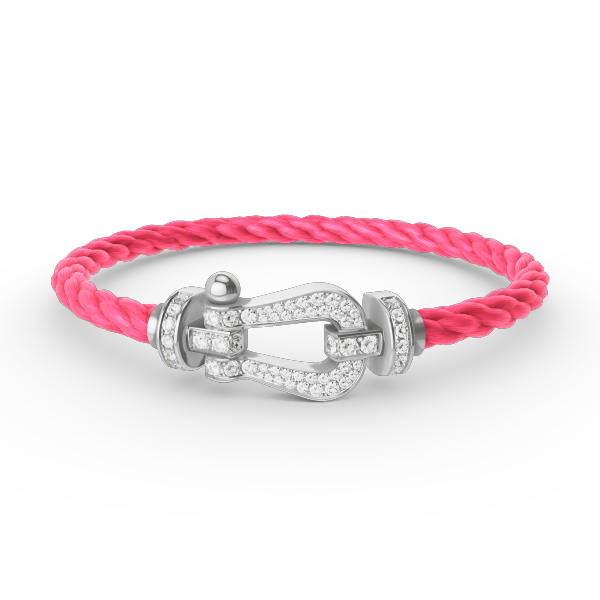 [Cyra] FORCE GROSSES HUFEISEN-ARMBAND MIT VOLLBESATZ AUS DIAMANTEN SILBER