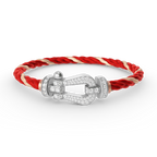 [Cyra] FORCE GROSSES HUFEISEN-ARMBAND MIT VOLLBESATZ AUS DIAMANTEN SILBER